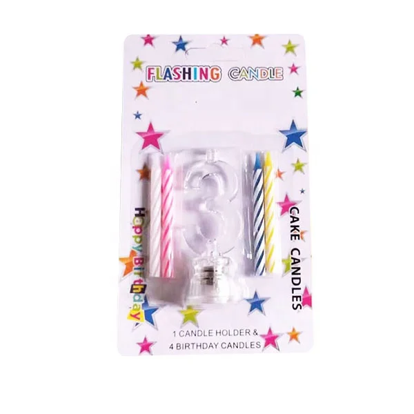 
2021 wholesales cross-border adult children wedding birthday party number led candle 