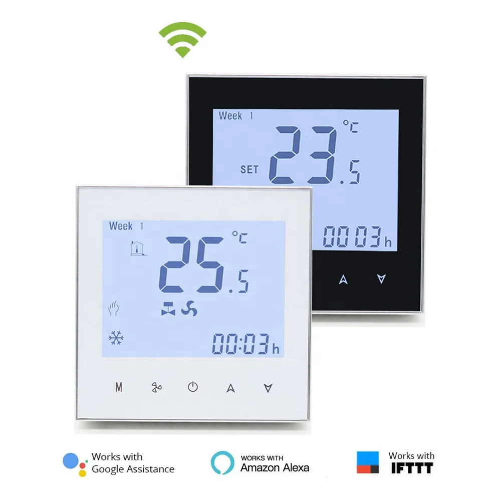 WF01 0-10V Modulating Valve Output Smart Temperature Controller Wifi Thermostat For Fan Coil Unit