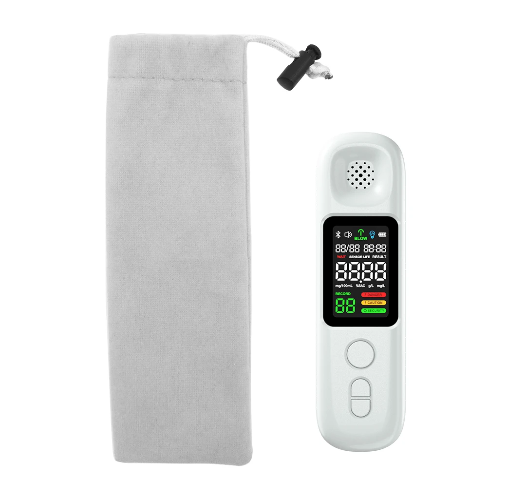 Smart Portable Breath Alcohol Tester Monitor Alcohol breathalyzer Alcohol Checker with Bluetooths Mobile APP