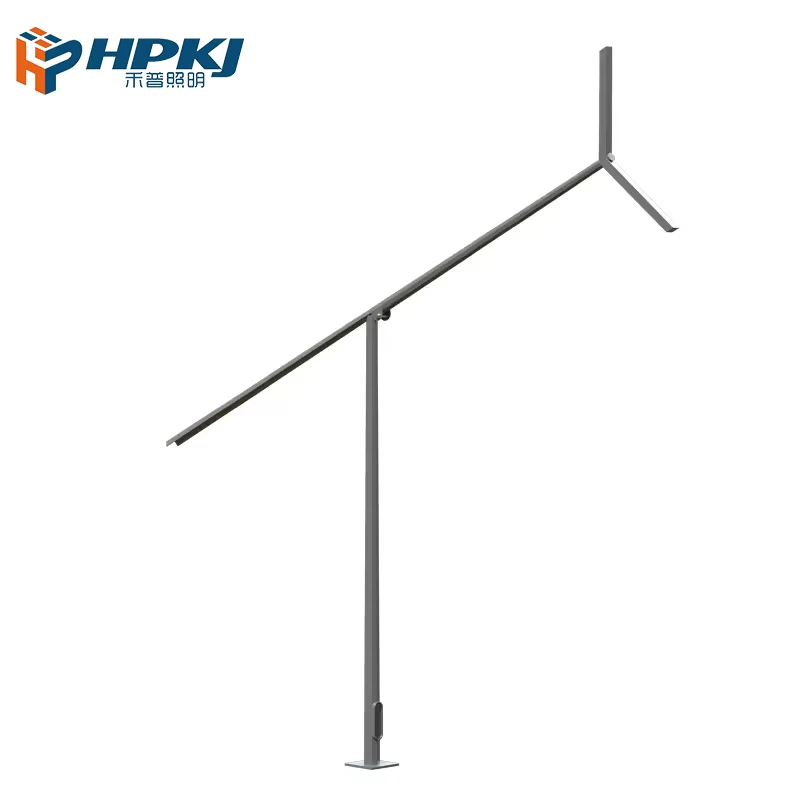 Mid Hinged Galvanized Steel 5m6m7m8M9M Super bright convenient explosion-proof q235 Tiltable CCTV Poles