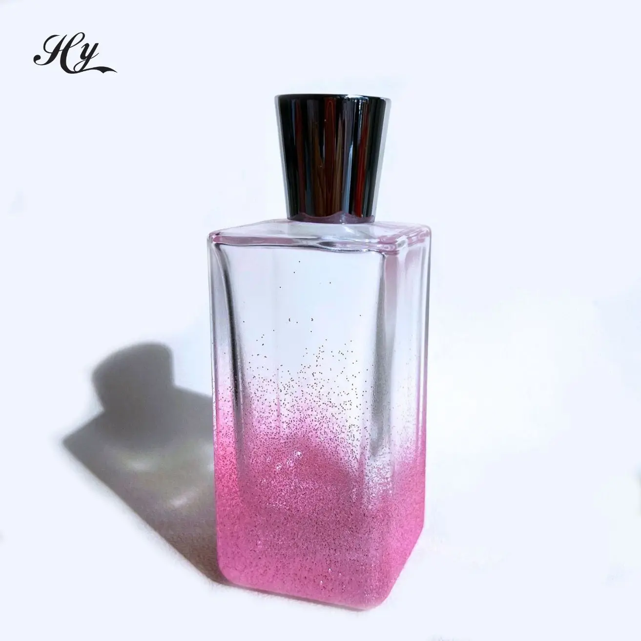 2024 Newest popular perfume bottle rectangular electroplate polish vintage glass bottle perfume unique perfume bottle