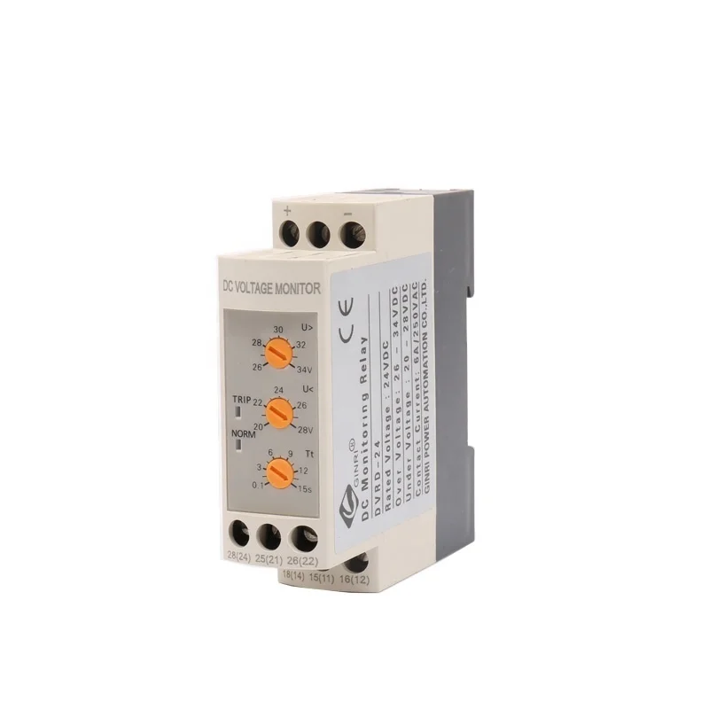 GINRI DVRD-24 24V DC OverVoltage Undervoltage Monitor Relay  Voltage Protection Relay