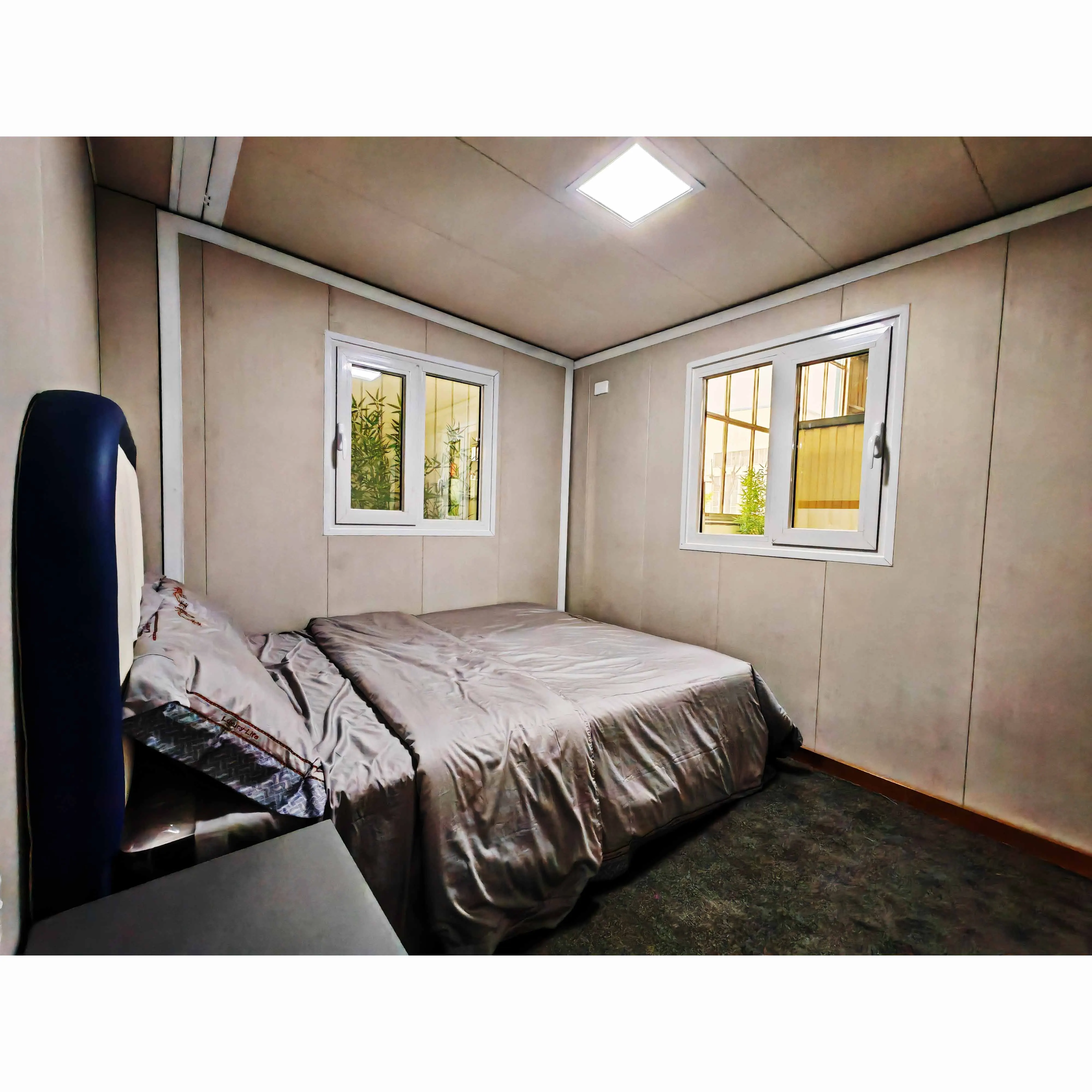 Aluminum frame glass prefabricated house container house, with customized colored mobile house