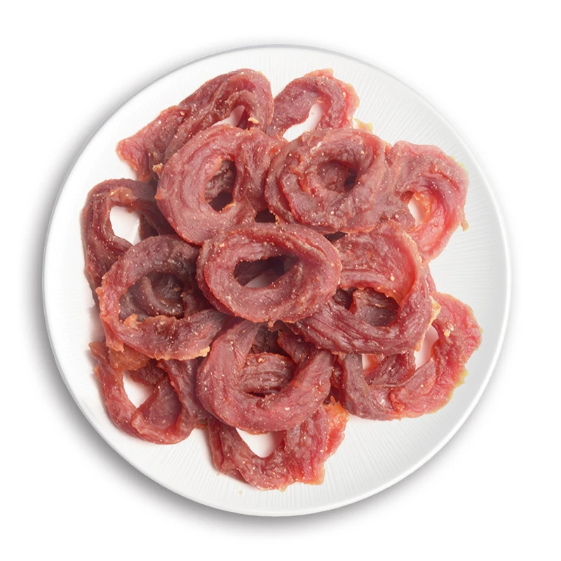 Pure meat high protein dog snacks duck meat ring oem healthy pet dry food for dog organic dog food manufacture