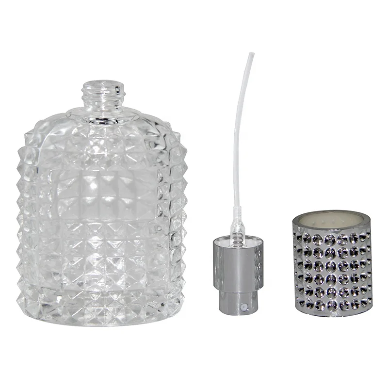 Custom wholesale round 30ml 50ml luxury skin care glass cosmetics packaging empty essential oil perfume spray bottle