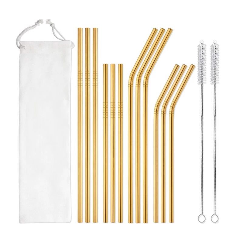 Food Grade Biodegradable Reusable Drinking Straw Metal Stainless Steel Straw