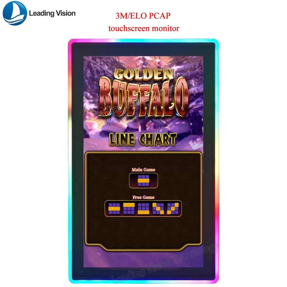 IGS touch screen monitor IGS vertical monitor Golden Master Vertical Multi Game monitor true flat PCAP touchscreen