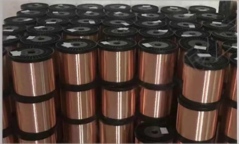 Высококачественный полиуретановый самосклеивающийся эмалированный круглый эмалированный медный провод для трансформатора с медным покрытием