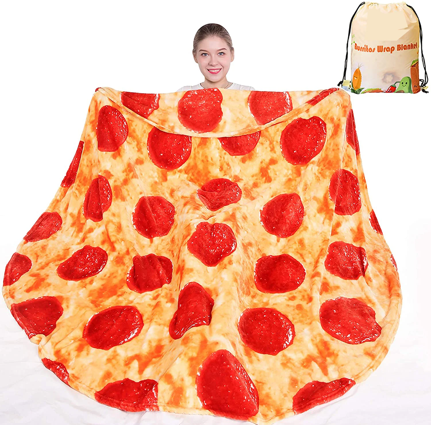Best Quality Custom Manufacturers Pizza Flannel Blankets 80 Inches For Home