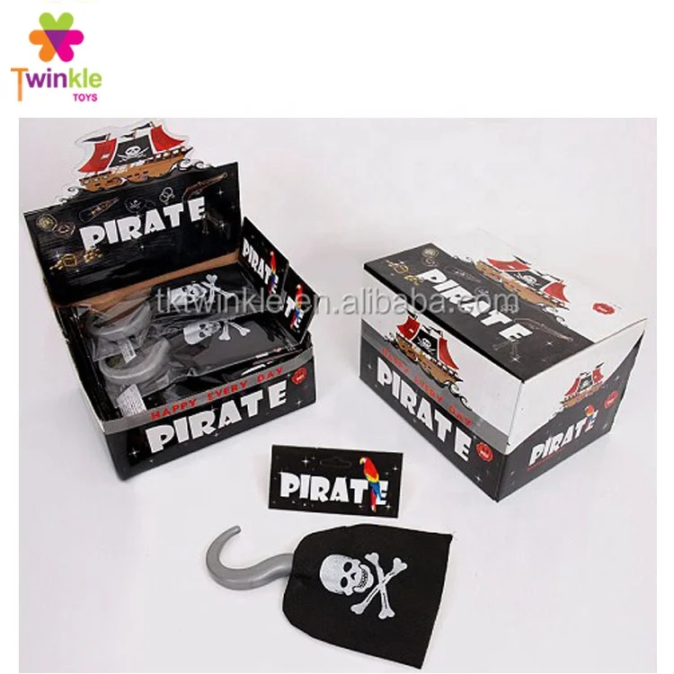 
Twinkle toys black non woven fabric pirate hook kids pirate party toys 
