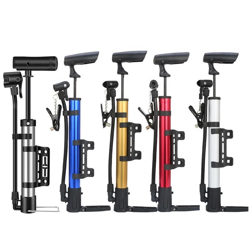 Mini Bike Pump Portable Frame Air Ball Pump Inflator High Pressure Bicycle Pump Fits Presta & Schrader