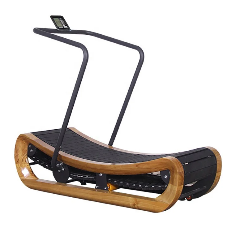 Walking Air Runner Non-Motorized Curved Surface Manual Home Running Equipment Treadmills Machine Wooden Curved Treadmill
