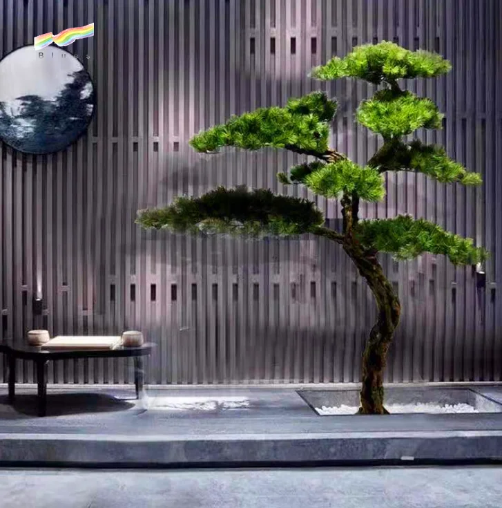 Wholesale high quality hot sale fiberglass artificial pine tree for home wedding office hotel restaurant decoration