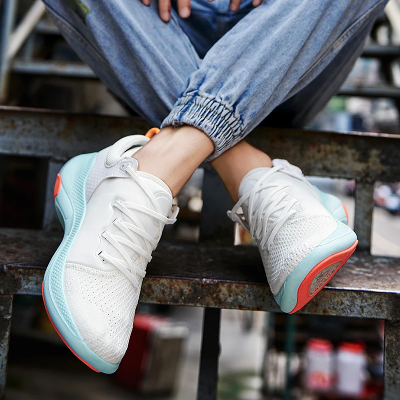 Fashion trendy thick-soled soft sport shoes for men and women couples casual sneakers