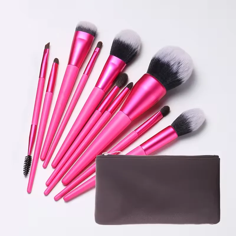 2024 New Arrivals High Quality Black Solid Wood Handle Wool Soft Brush Loose Powder Brush Eye makeup brushes