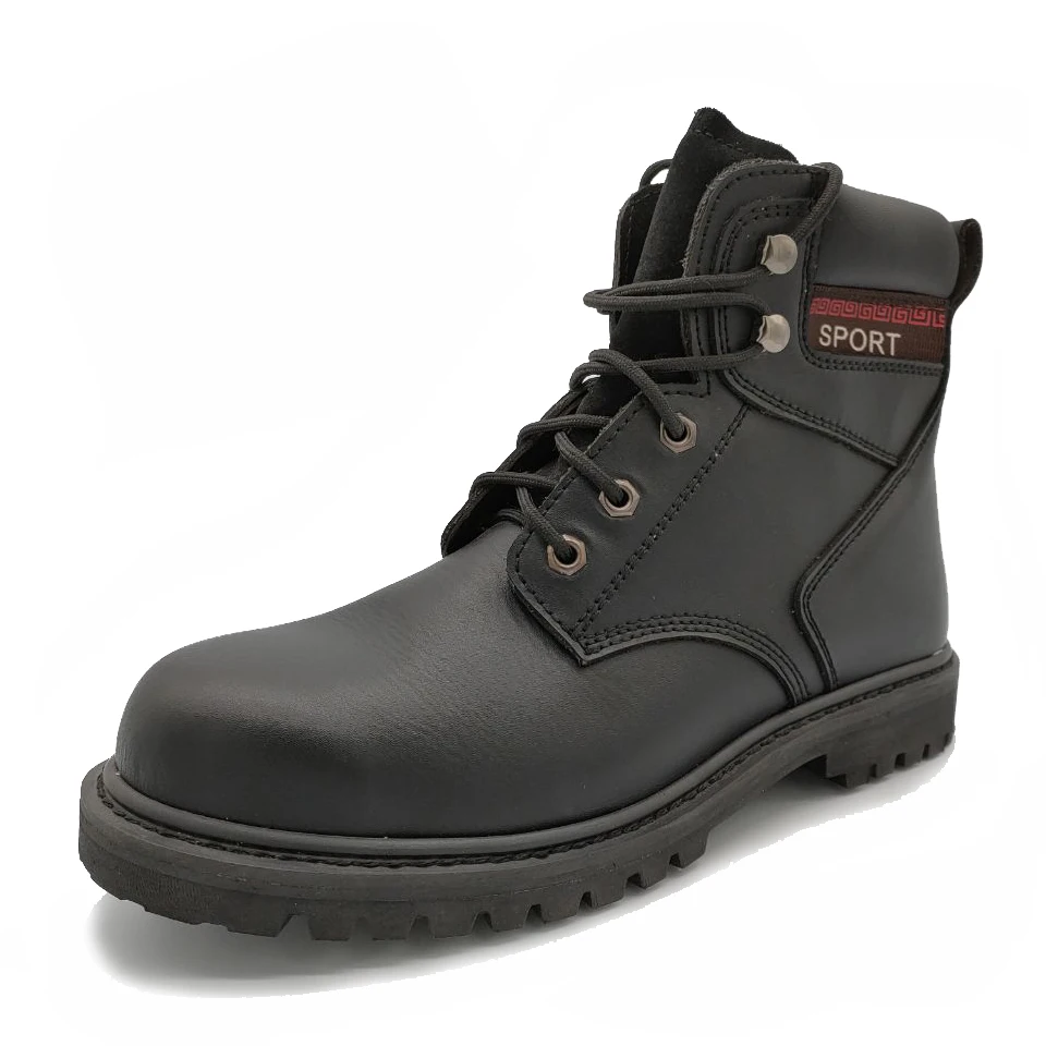 KINGUARD working shoes industries for men safe toe  lace  black safety boots 2021