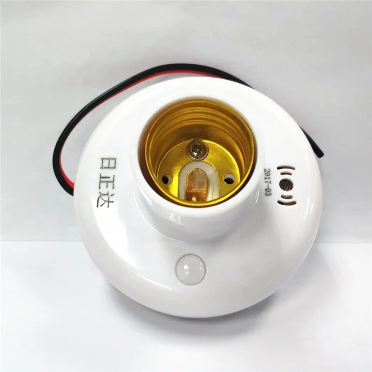 2024 plastic voice sound sensor lamp holder for E27 bulb