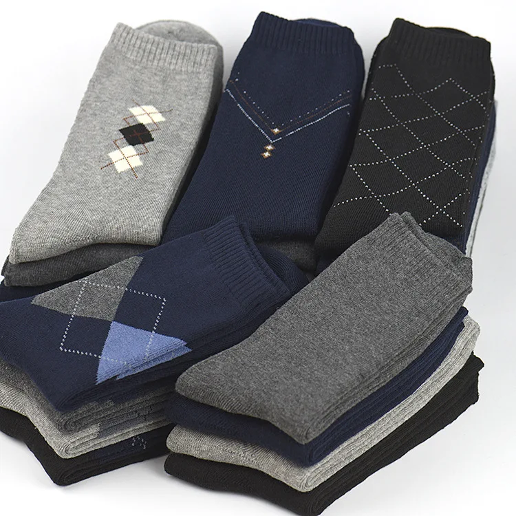 Warm Terry Mens Socks Soft Warm Sensual Cashmere Midcalf Dress Socks For Winter Cold Feet