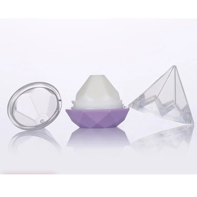 High quality L11 6.5g custom empty eco friendly diamonds design lip balm jar container for makeup