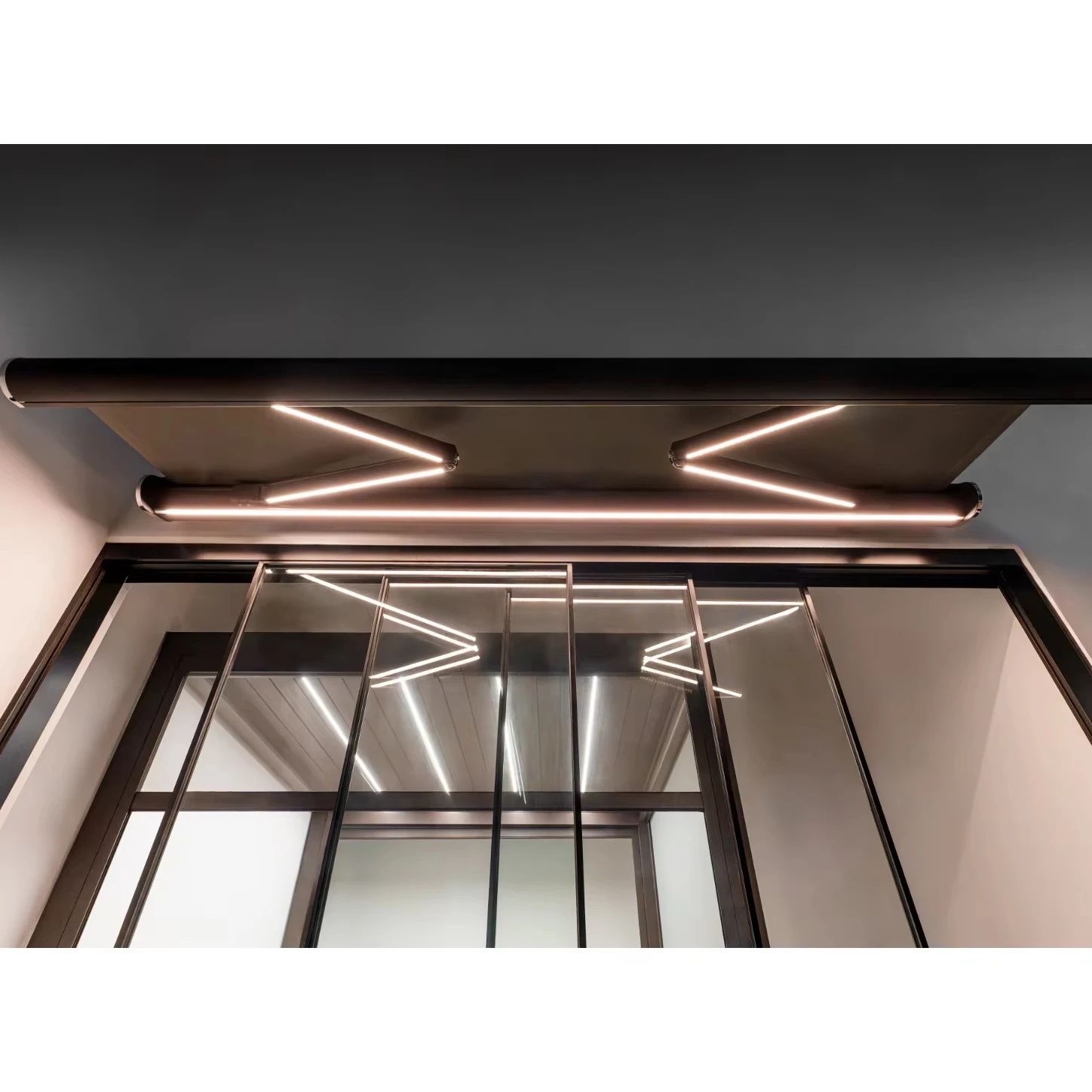 Long Life High Quality Elegant Patio Awnings With Built-In Led Lighting For Nighttime Outdoor Enjoyment