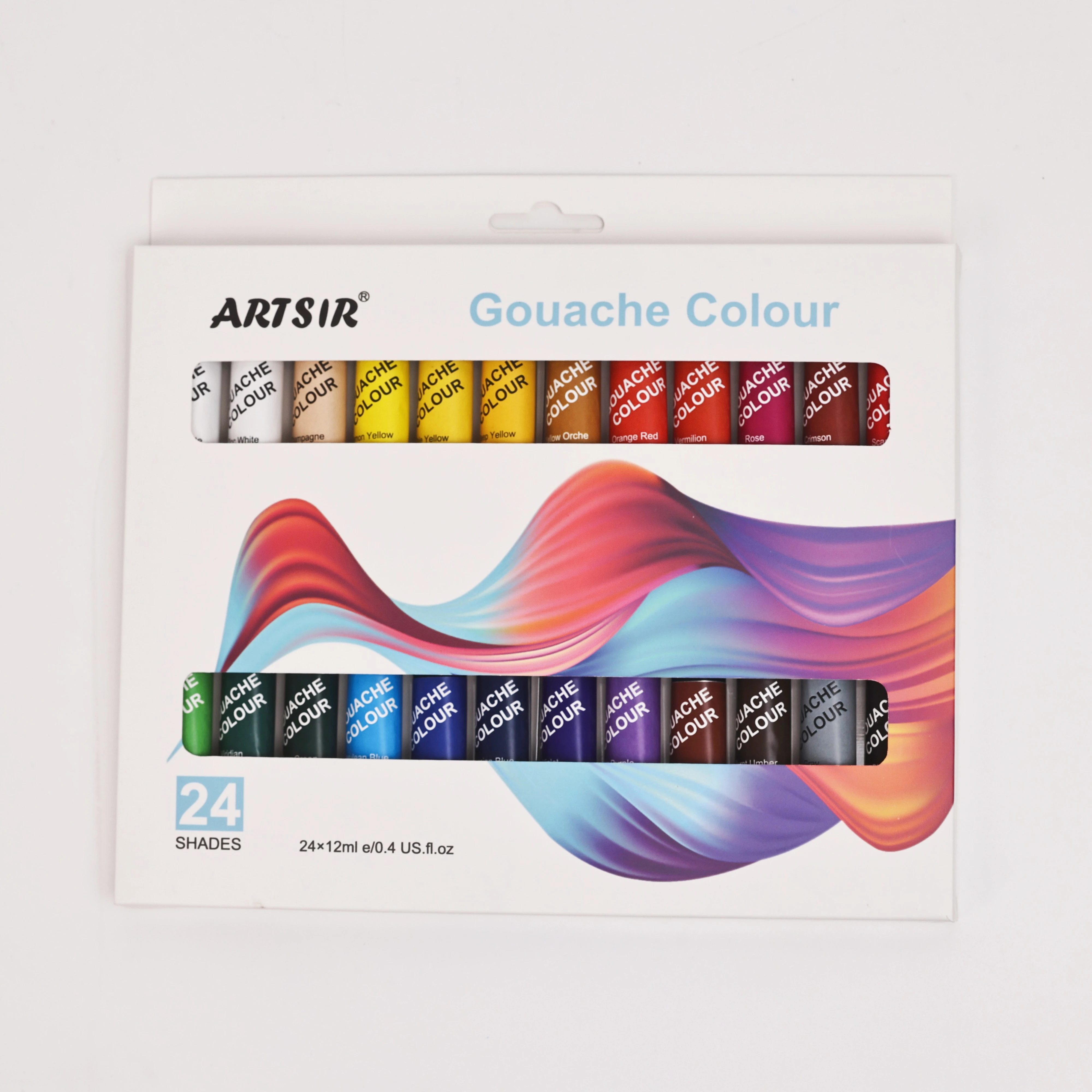 TRA Non Toxic Basic 24 Colors Gouache Paint Set Professional For Paper For Student
