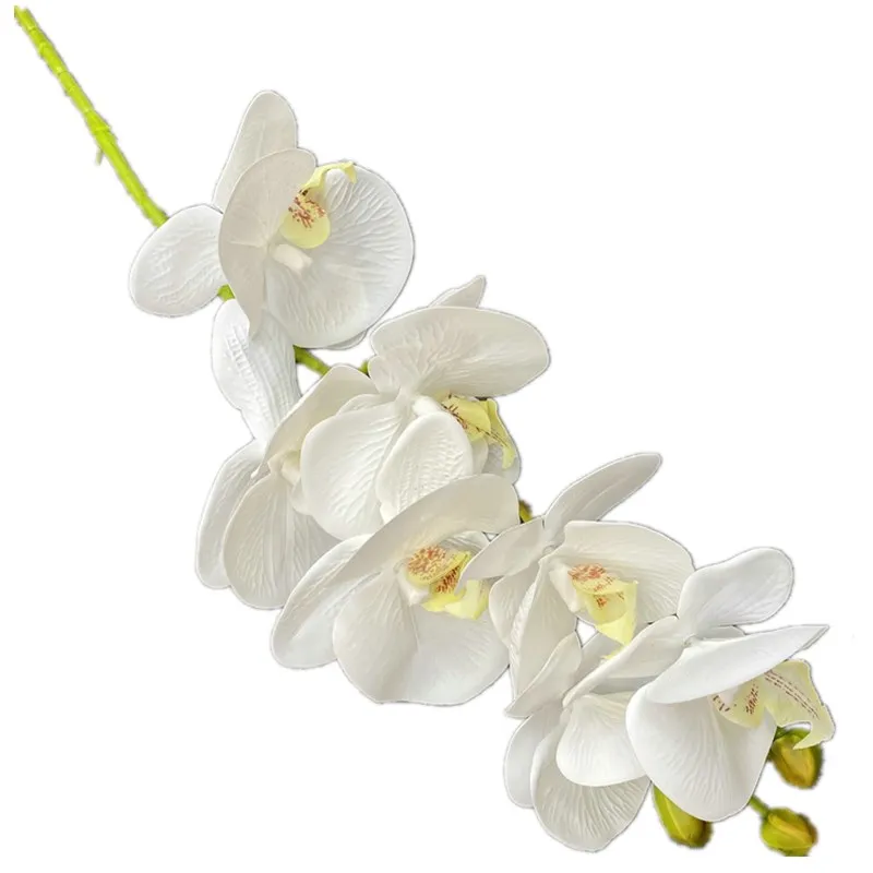 Real Touch Floral Single Stem 7 Heads 3D Printing 91cm Height Phalaenopsis Orchid Artificial Flower