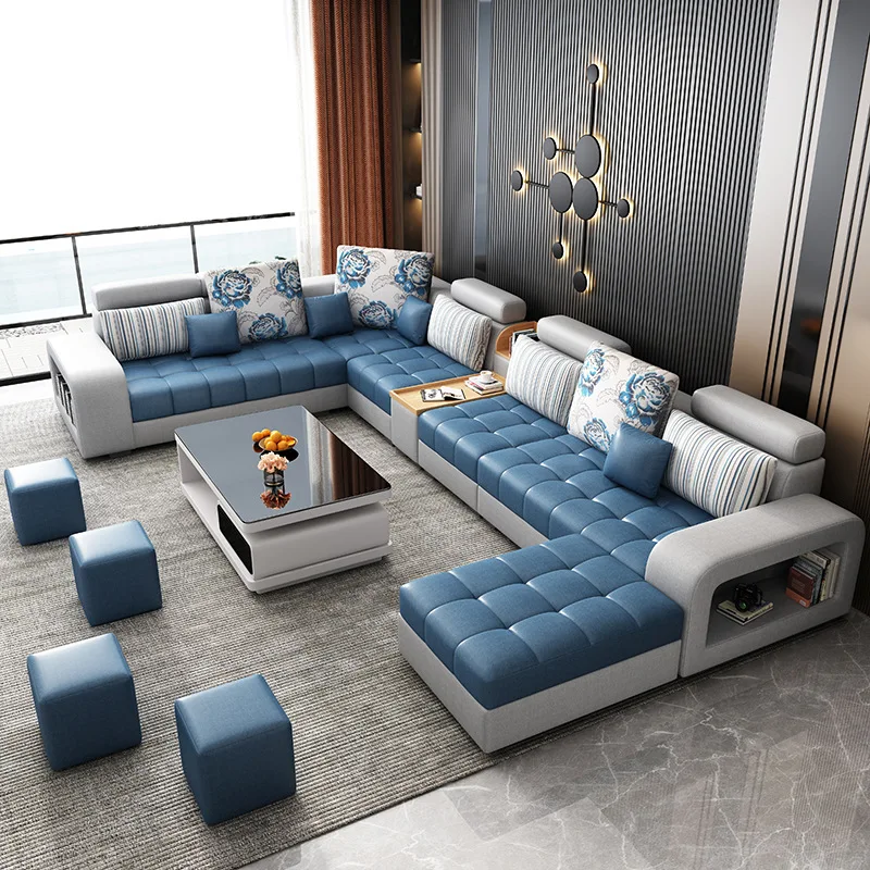 Modular Modern Corner Beds Sectional L shape Sofa Set Furniture Couch  Living Room Sofas