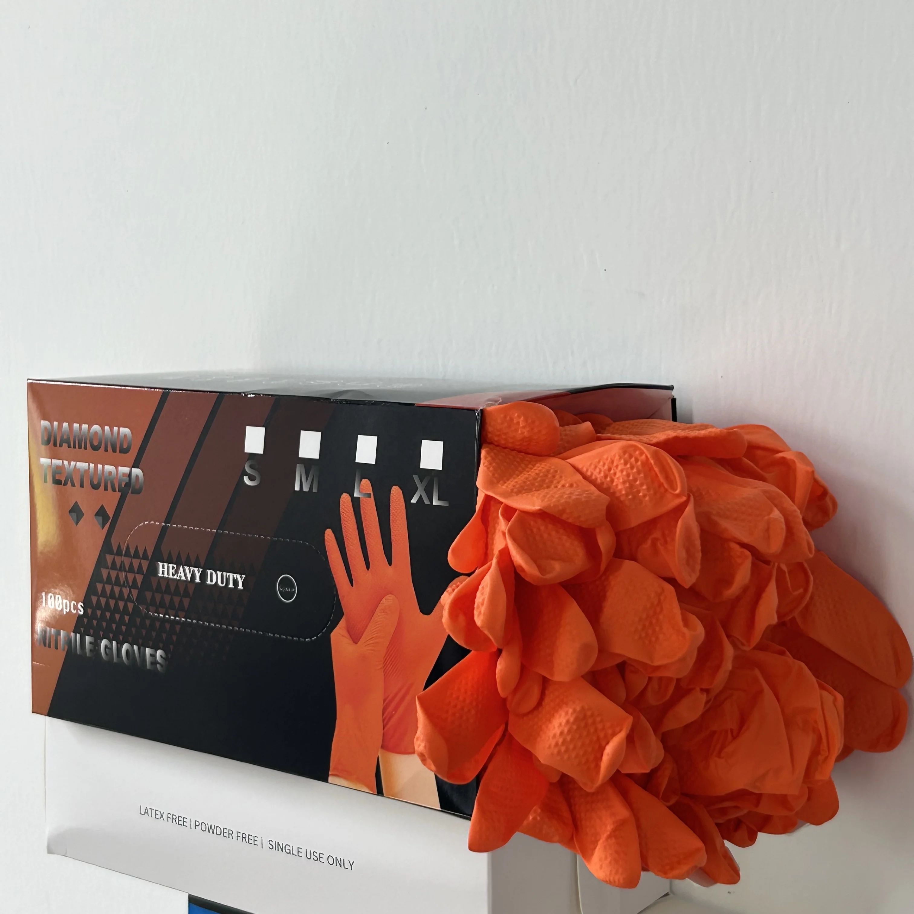 10mil 12mil black orange automobile industrial nitrile mechanic gloves car repair use full textured heavy duty mechanical gloves