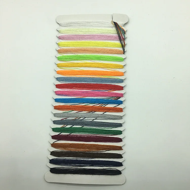 Factory Supply 21 Colors Handmade sewing kit mixed color cross stitch board 100% Polyester Thread For Sewing