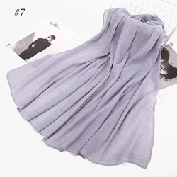 2019 New Summer 20 Colors Pleated Wrinkle Bubble Head Hair Scarves Cotton Crinkle Hijab Jersey Hijab Scarf for Ladies