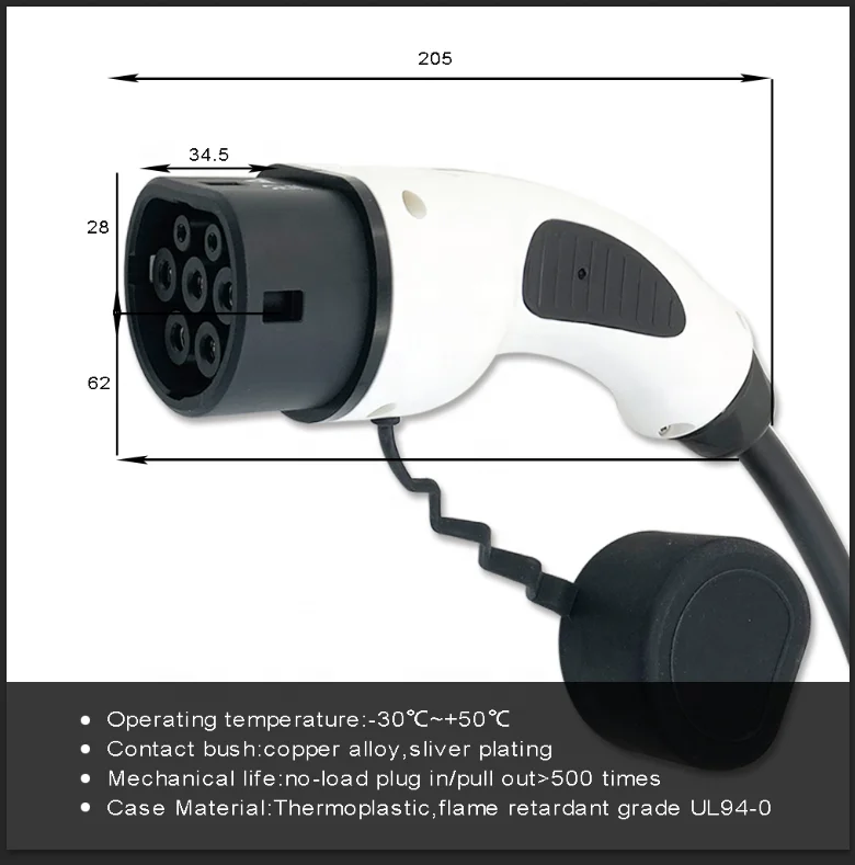 ZENCAR Тип 2 вилка EVSE Уровень EV зарядное устройство с вилкой Стандарта Австралии