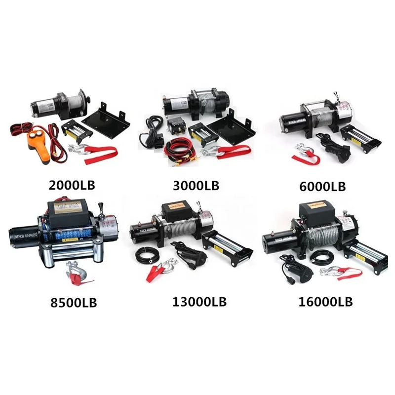 Portable 3000lb mini 12v 12 volt 24v car boat anchor motor Electric Winch