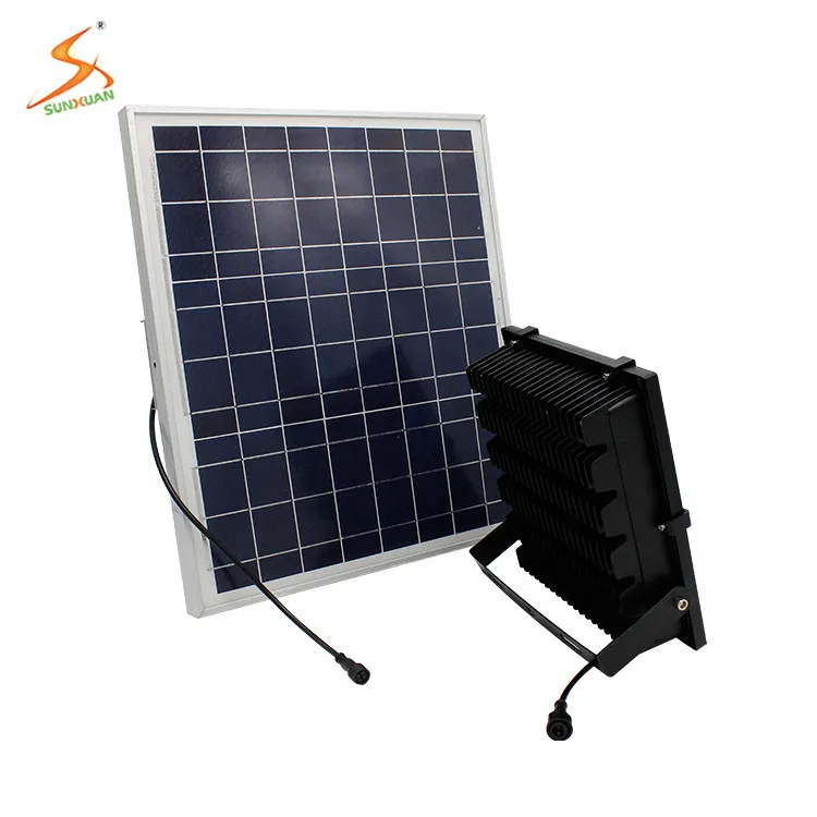 SUNXUAN High Quality Aluminum Black All In Two Split Solar Flood Light With Remote For resell Project