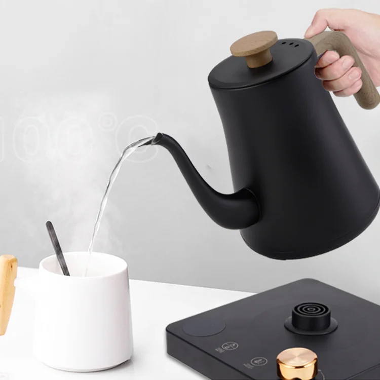 Electric Gooseneck coffee maker Stainless steel teapot quickly heats boiling water 1L