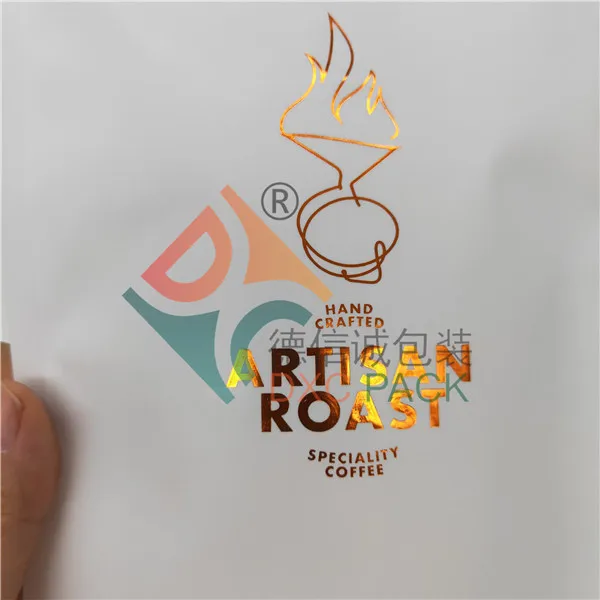 
Eco-friendly 100% Recyclable Certificated Material Stand up zipper Coffee pouch with One-way Degassing Valve 