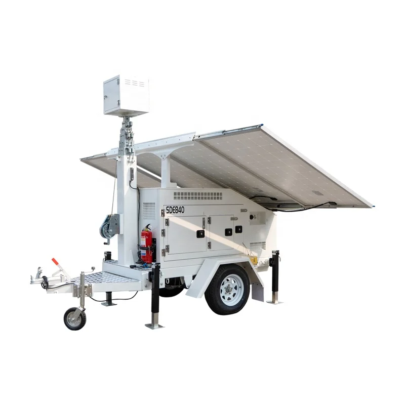 Camera Surveillance CCTV Solar systems Mobile Trailer Tower SDE580-C