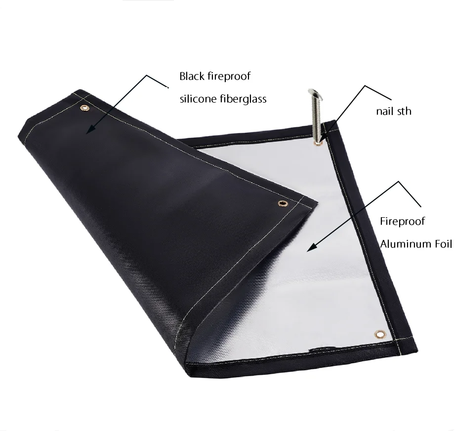 silicone Fiberglass Non-Stick Fire Resistant Fireproof Fireside Outdoor Grills Fire Pit Mat