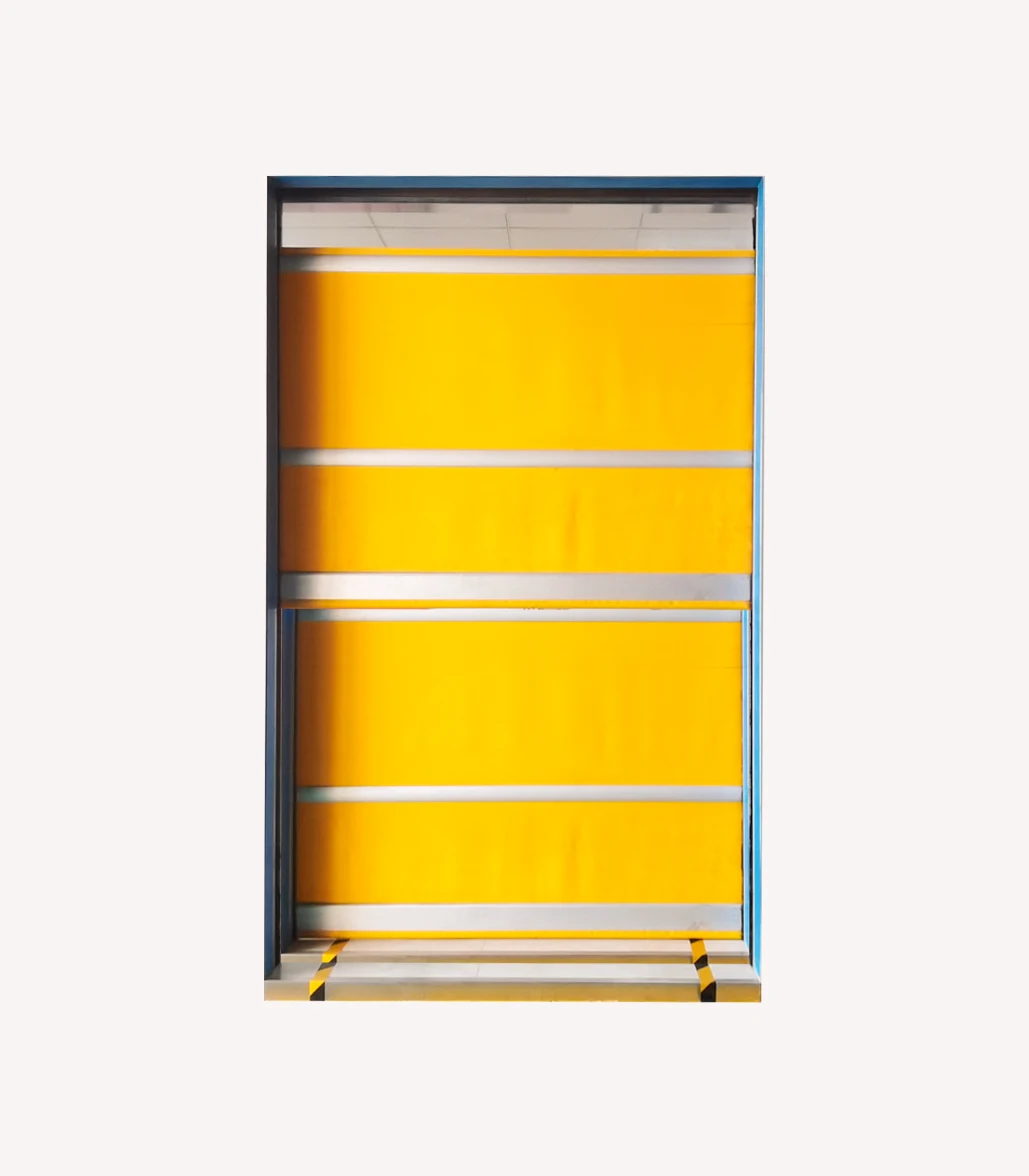 Hiseng safe industry automatic sliding pvc high speed  rolling curtain door