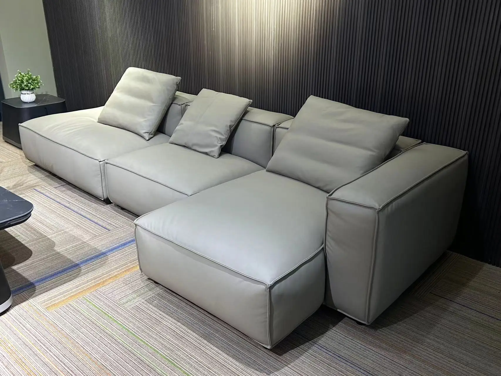 office sofa set furniture genuine leather sofa modern commercial sofa