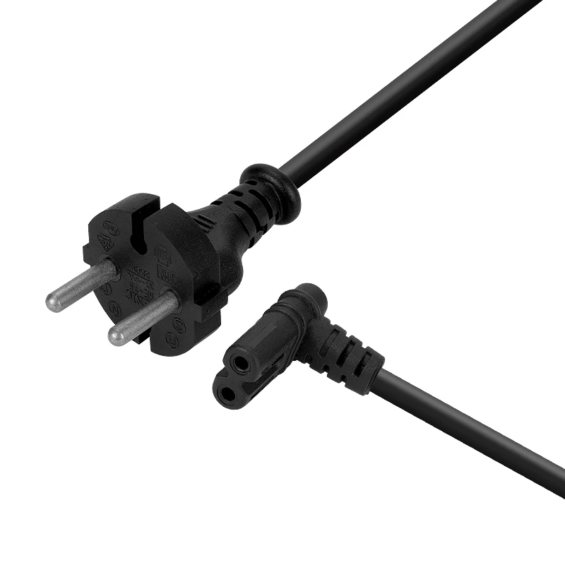 CE EU Laptop Power Lead fused Wire Cord 2 Pin Plug Cable copper 2 pin pc laptop computer monitor ac cord