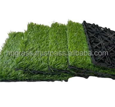 Супер горячий пункт HPG-6302 высококачественную искусственную траву плитка для украшения ландшафта/садовое украшение сада травы плитки