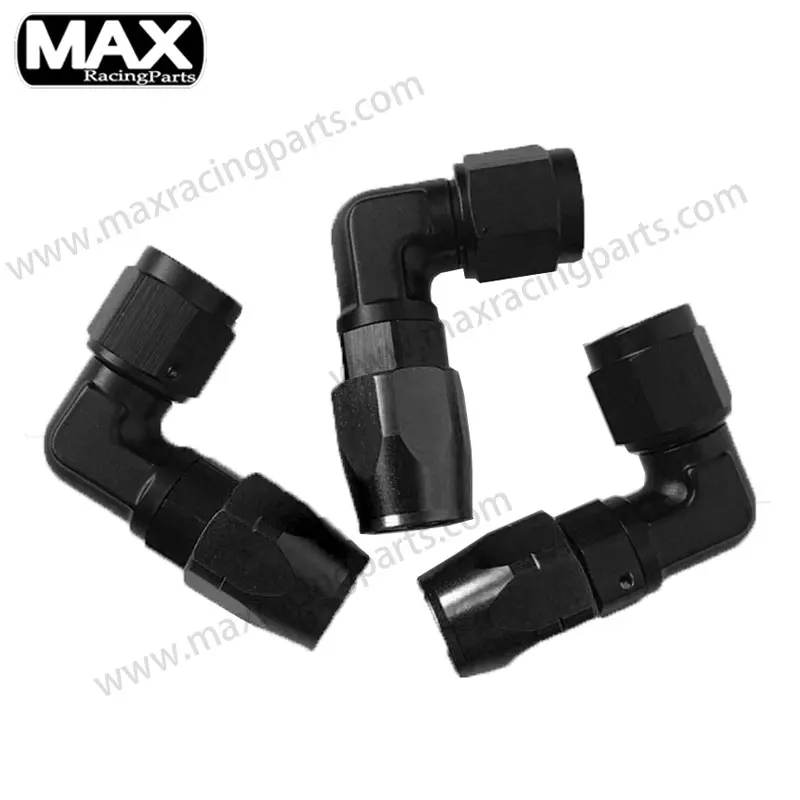 AN4 AN6 AN8 AN10 AN12 AN16 Car 90 degree Aluminum Alloy Forged Oil Fuel Gas Line Hose Pipe End AN Fitting Adapter for oil cooler
