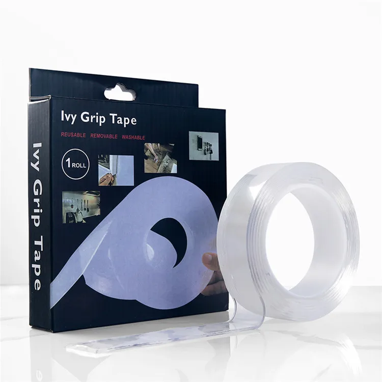 Nano Tape Customized Double Sided Sticky Removable Reusable Washable Acrylic Waterproof PU Custom Sticker Bag Sealing DIY Crafts