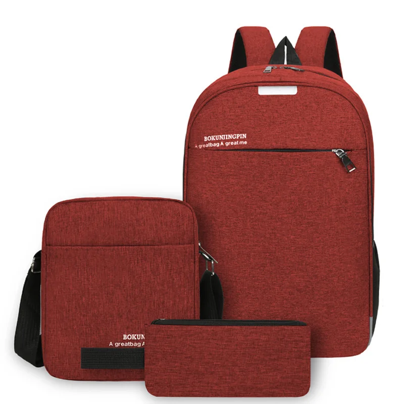 Low Price Student Bags Antirrobo Daypack 3 in 1 Backpack Set Durable Anti Theft Working Backpack rugzakken backpacksmochilas