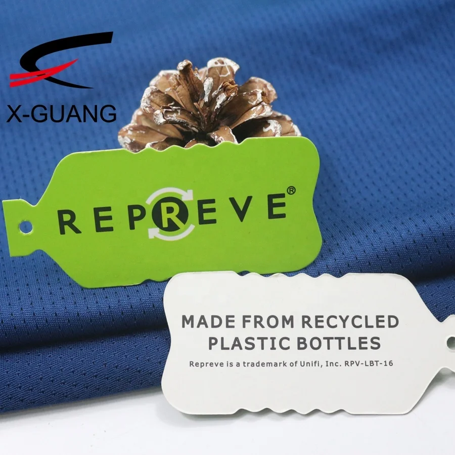 100% Recycled Polyester Soft Eco Friendly RPET Weft Knitting T Shirt Sport Jersey Plastic Repreve Mesh Fabric