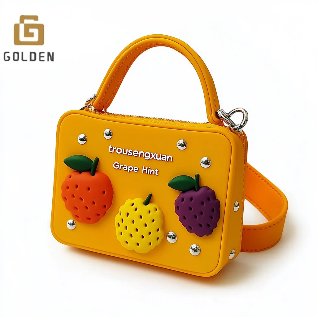 Golden Wholesale Fashion Hot Factory Waterproof Eva Silicone Summer Rubber Handbags Custom Logo Canvas Women Tote Bag