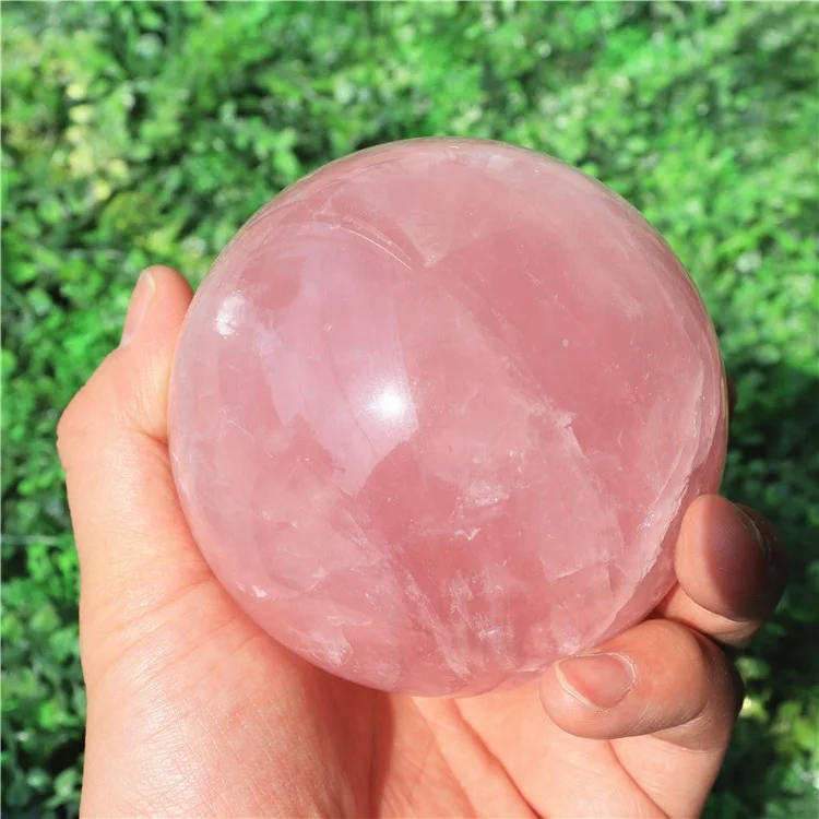 SGS love energy Soul Star Chakra natural rose quartz crystal balls for sale