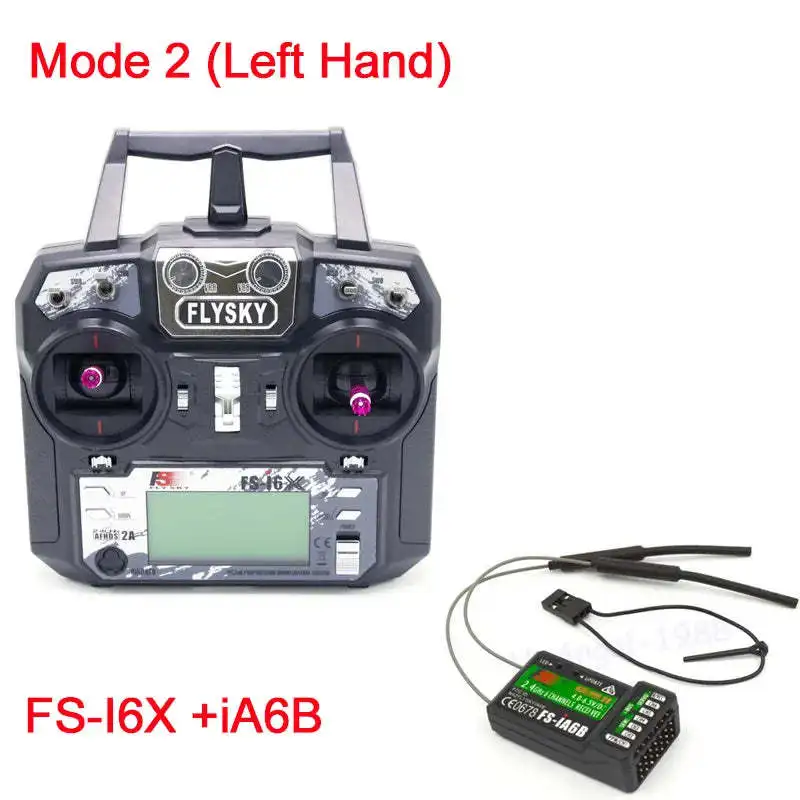 FLYSKY FS-i6X 10CH 2.4GHz AFHDS Toy Part 2A RC Transmitter With X6B/iA6B/A8S/iA10B/iA6 Receiver for RC FPV Racing Drone Airplane