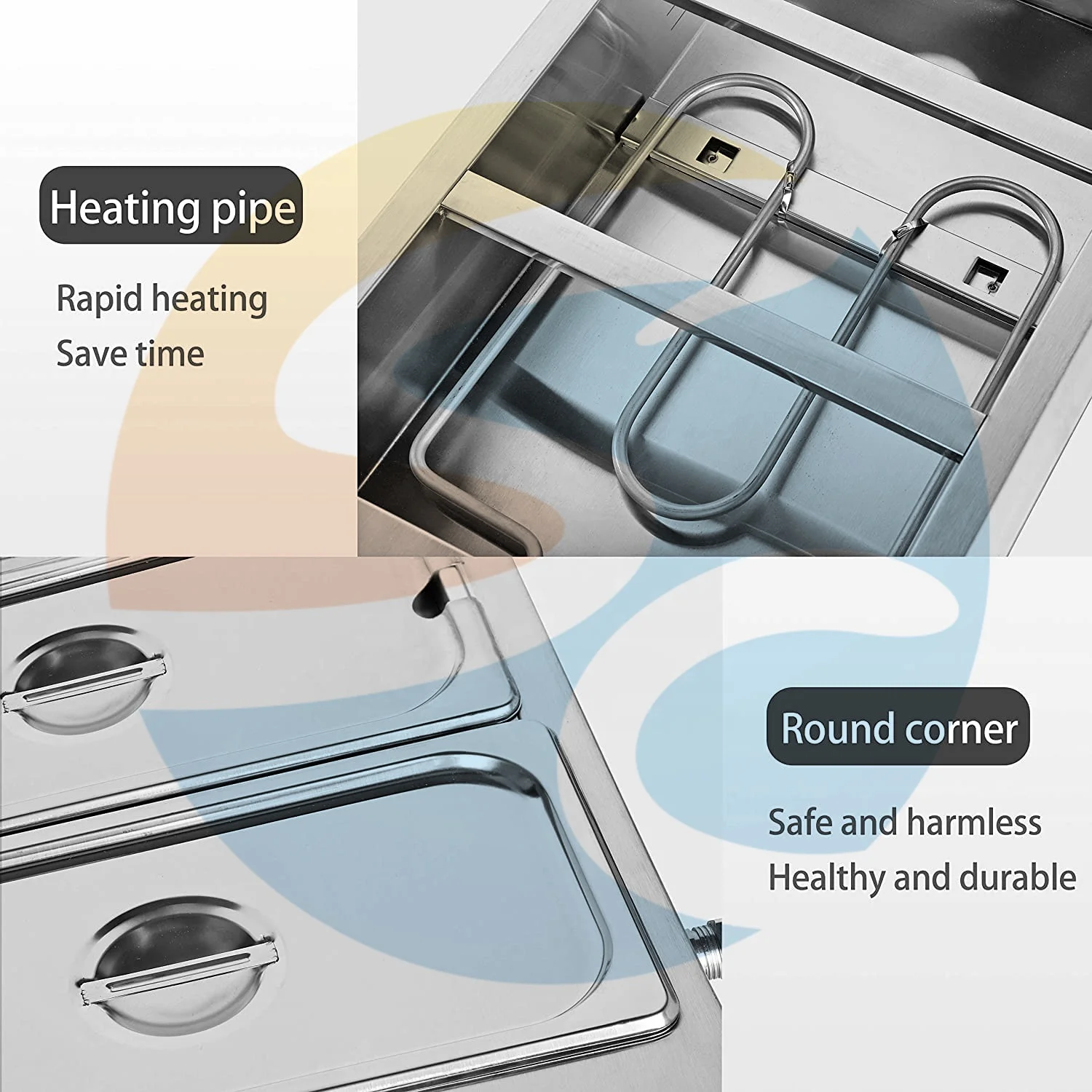 Stainless Steel Commercial Cheese Food Warmer Industrial Chocolate Tempering Machine 3 Tanks Chocolate Melting Pot