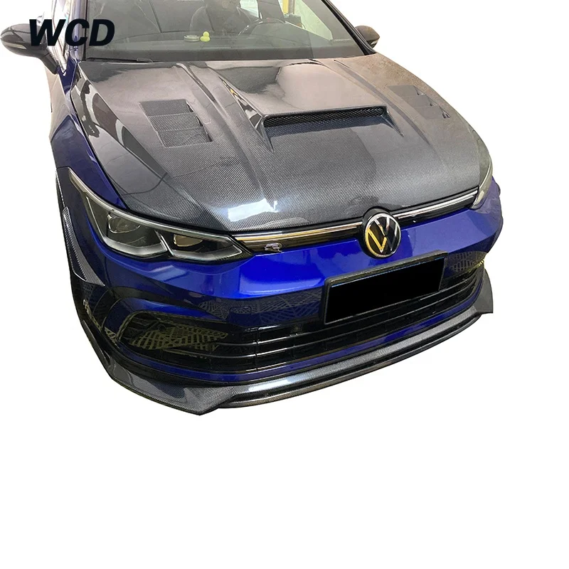 For VW Golf 8 Pro GTI R carbon fiber hood WCD Style Body Kit 2020-2022 MK8
